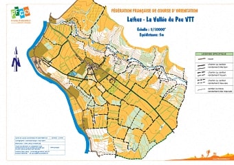 Carte de Lathus - La vallée du Peu (format VTT)