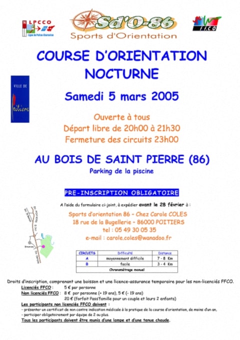 Course départementale nocturne au bois de Saint-Pierre