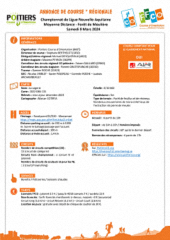 Championnat de ligue MD - Annonce de course CLMD
