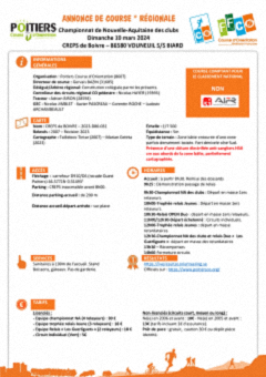 Championnat de ligue MD - Annonce de course relais