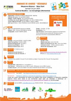 86 Orientation - Annonce de course