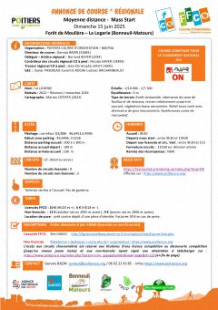86 Orientation - Annonce de course