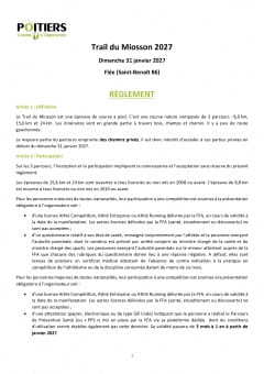 Règlement de la course Règlement de la course